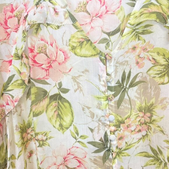 J. Jill Floral Cottage Core Button Down Blouse - Picture 10 of 13